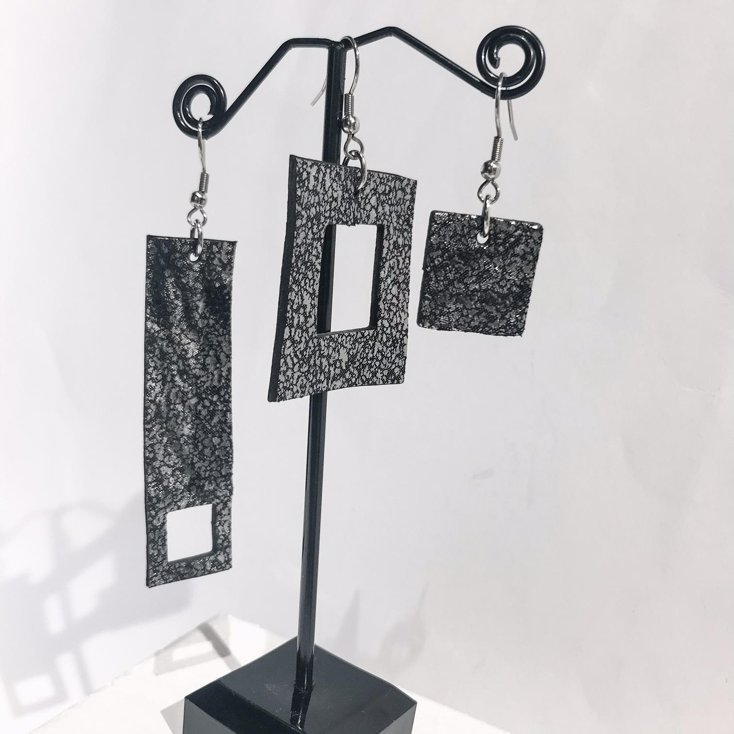 Uhani Threesome Antracit EvilEve Uhani Threesome Antracit EvilEve