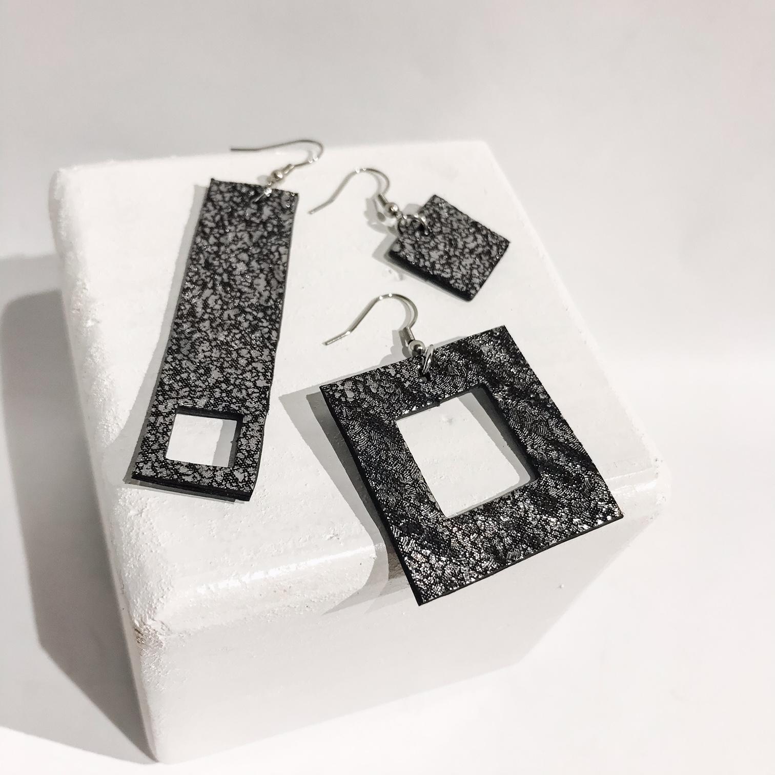 Uhani Threesome Antracit EvilEve Uhani Threesome Antracit EvilEve