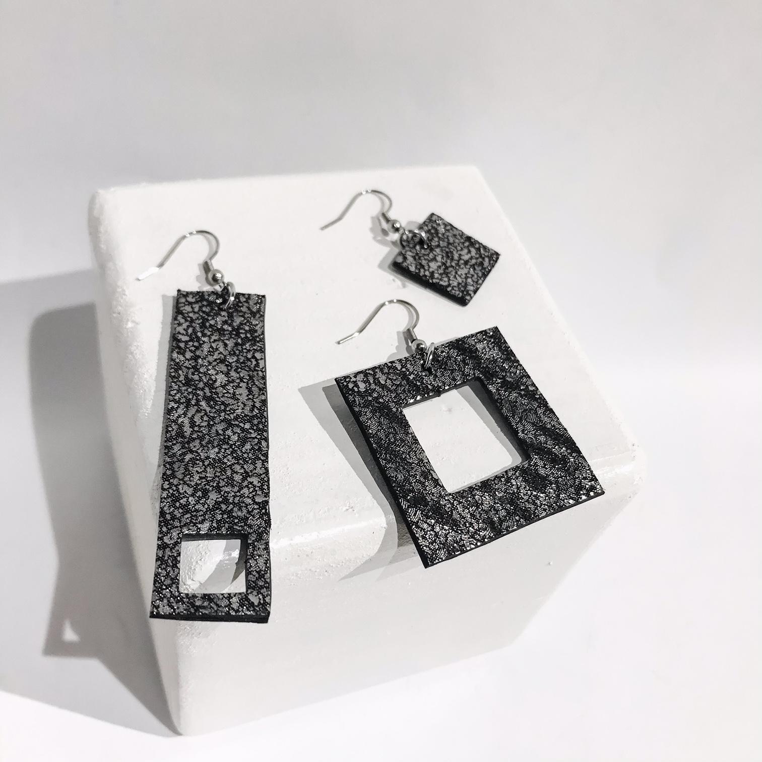 Uhani Threesome Antracit EvilEve Uhani Threesome Antracit EvilEve