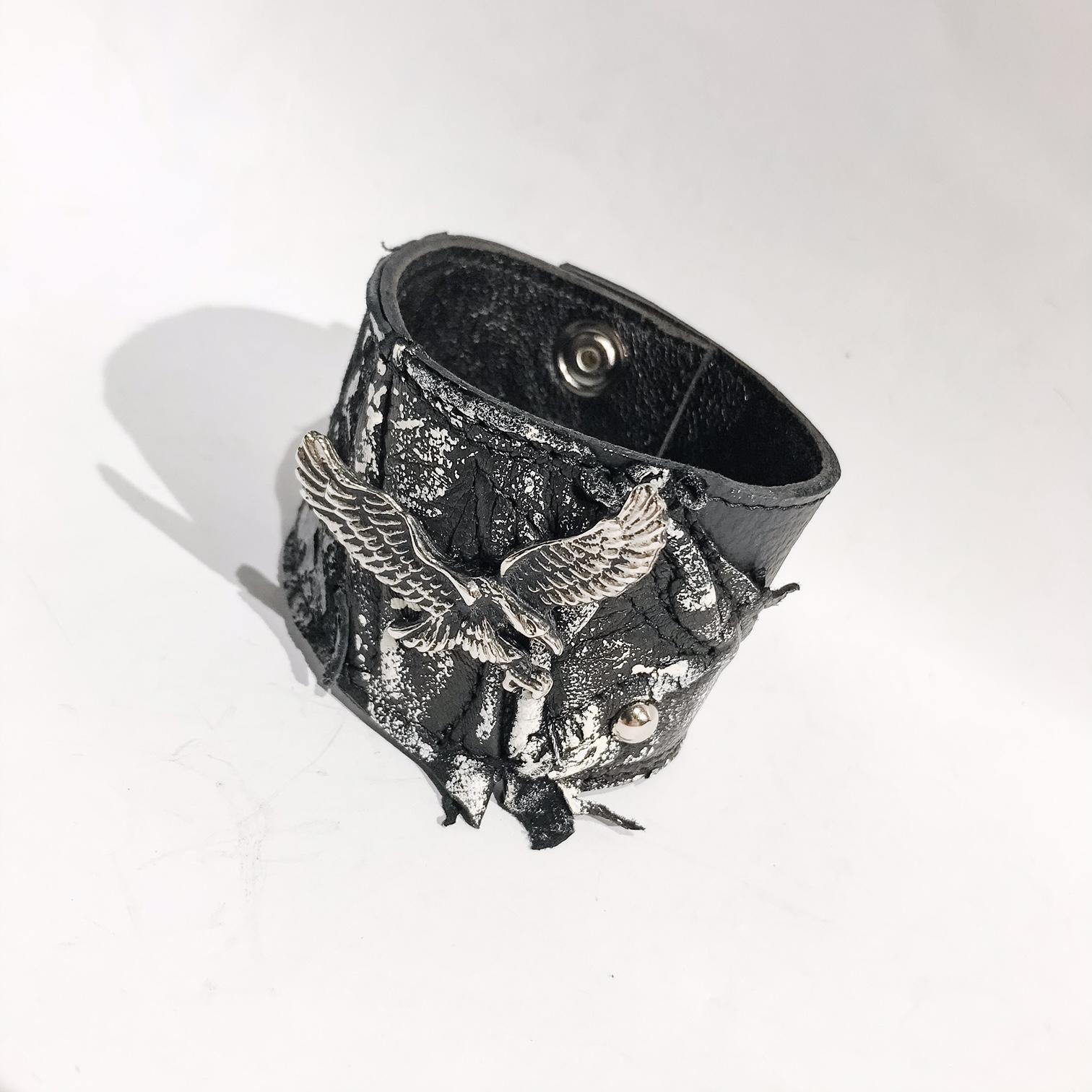 Unikatna usnjena zapestnica Eagle Unisex EvilEve Unikatna usnjena zapestnica Eagle Unisex EvilEve