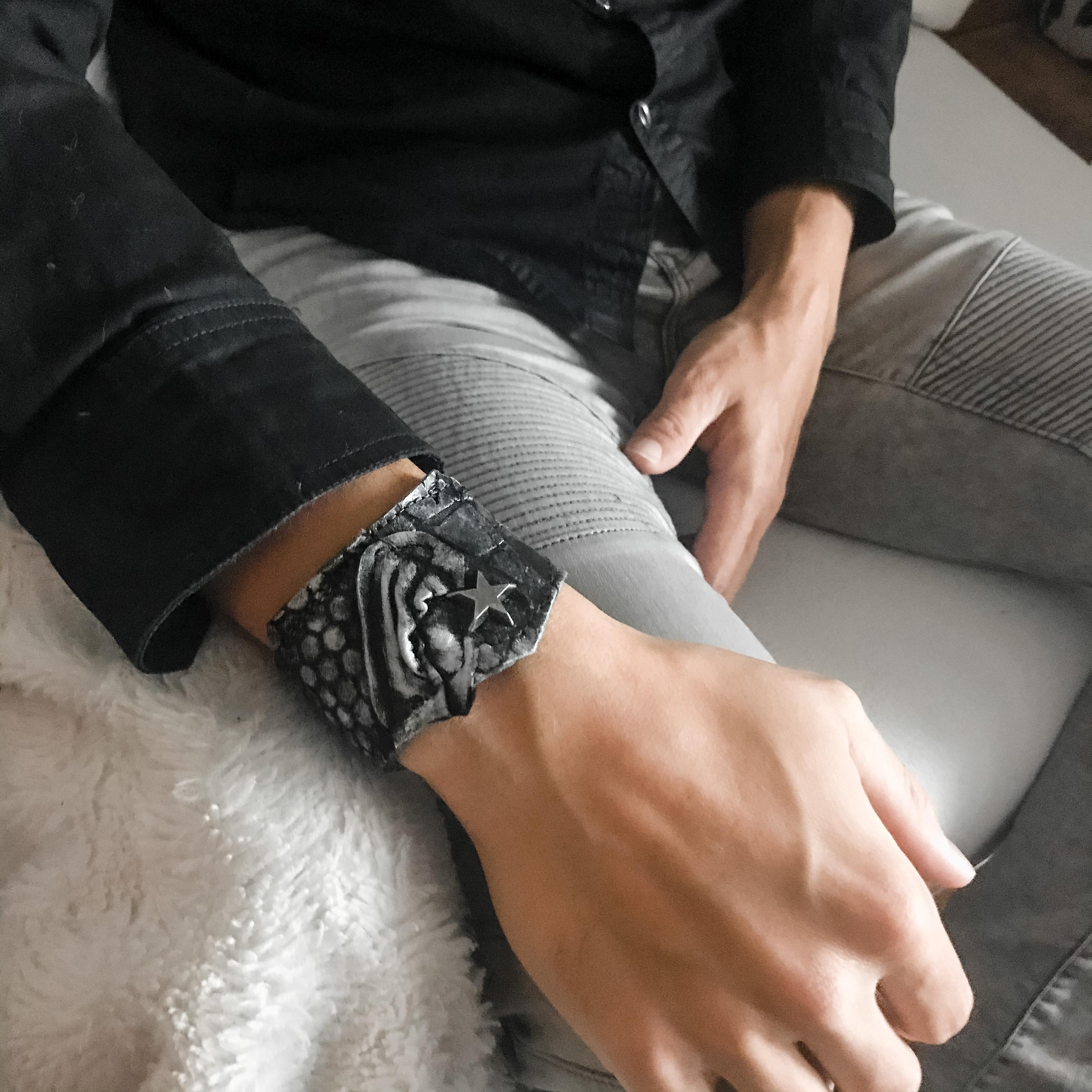 Unikatna usnjena zapestnica Charon Unisex EvilEve Unikatna usnjena zapestnica Charon Unisex EvilEve