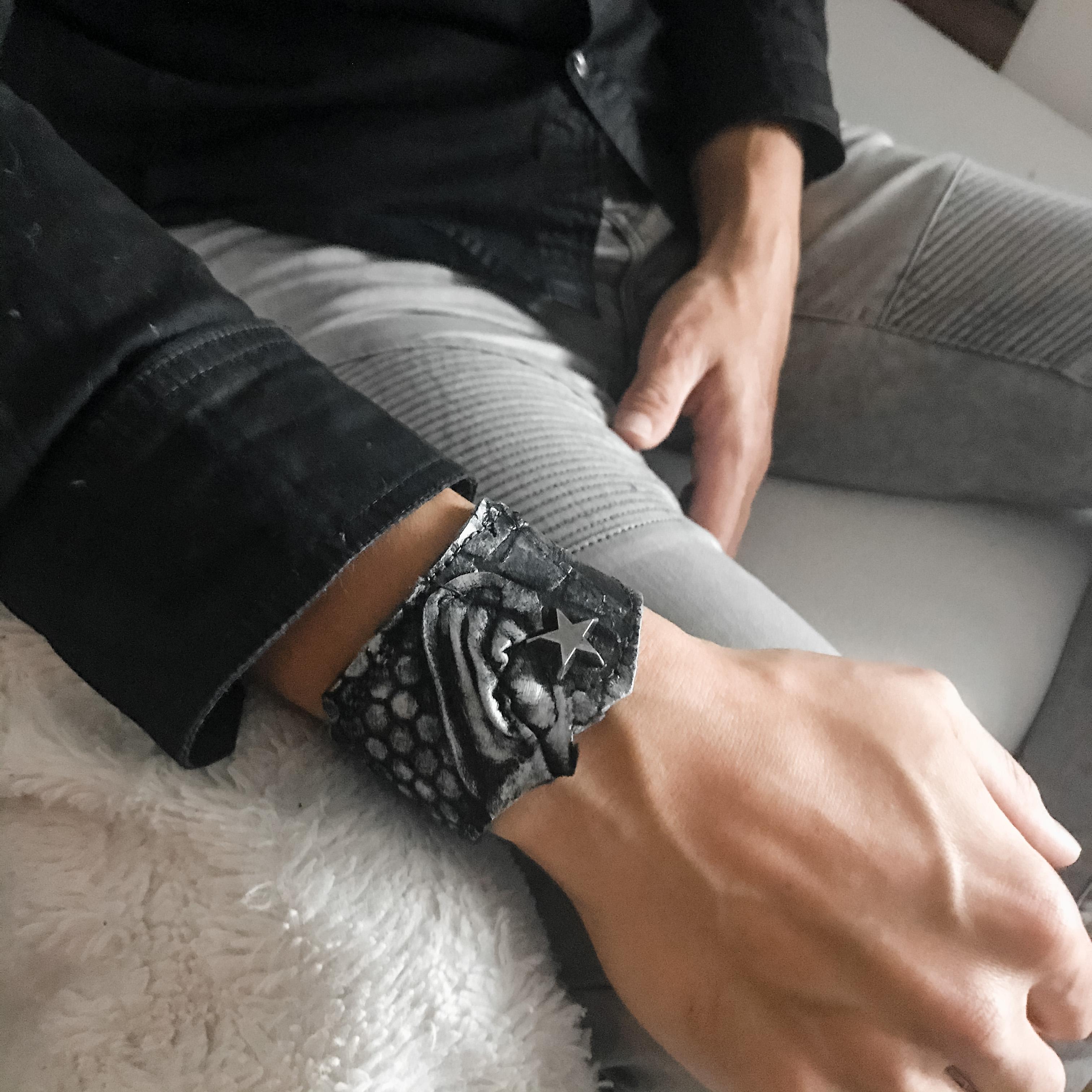 Unikatna usnjena zapestnica Charon Unisex EvilEve Unikatna usnjena zapestnica Charon Unisex EvilEve