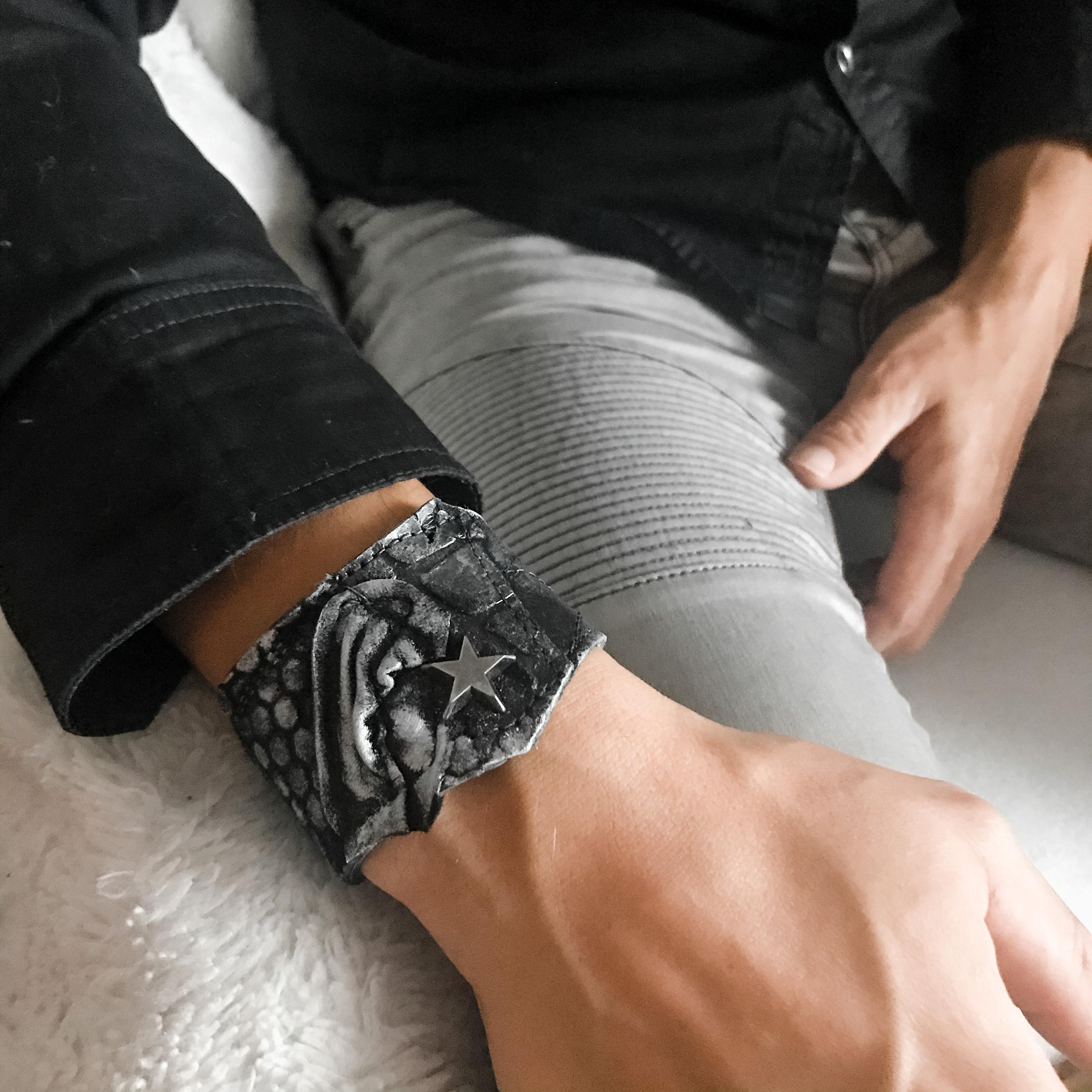 Unikatna usnjena zapestnica Charon Unisex EvilEve Unikatna usnjena zapestnica Charon Unisex EvilEve